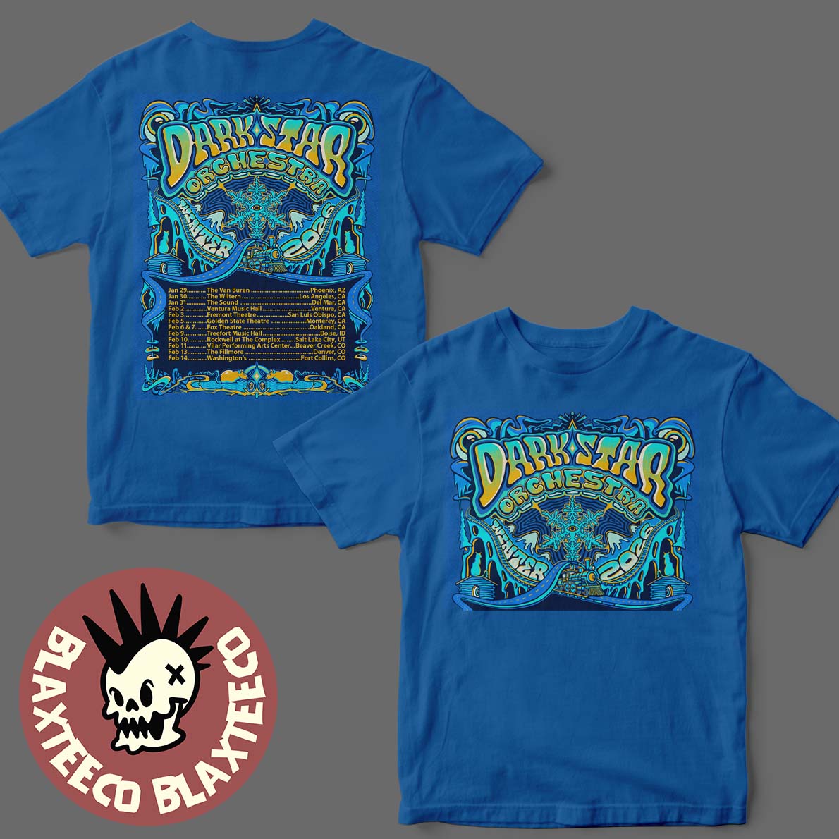 Dark Star Orchestra Winter Tour 2026 Schedule Tour Dates Two Sided T-Shirt