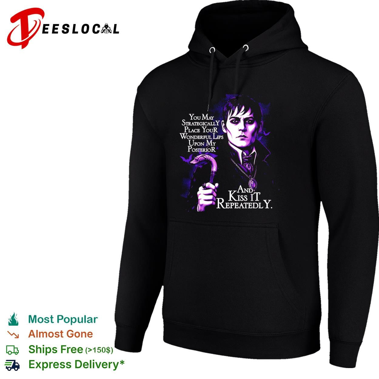 Dark gothic vampire you may place your lips and kiss it funny shirt