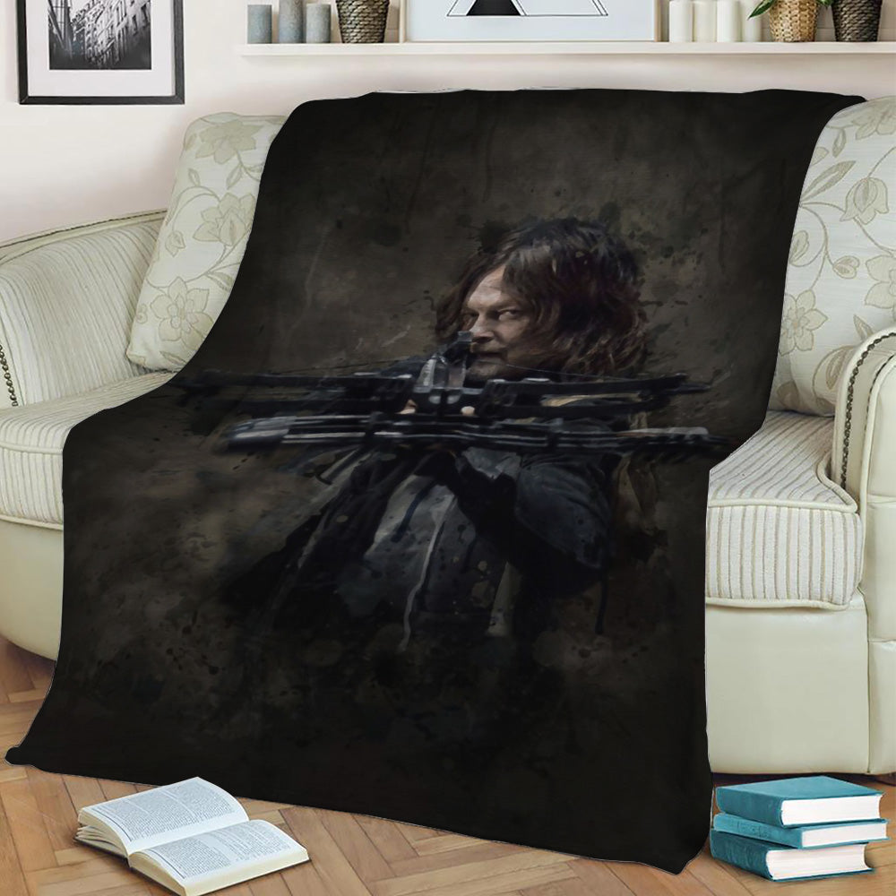 Daryl Dixon Walking Dead Fleece Throw Blanket