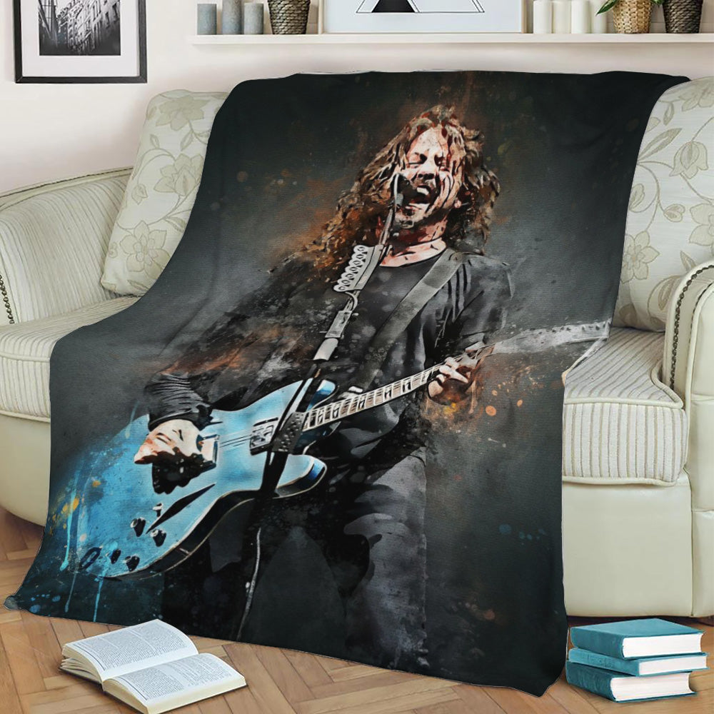 Dave Grohl Fleece Throw Blanket