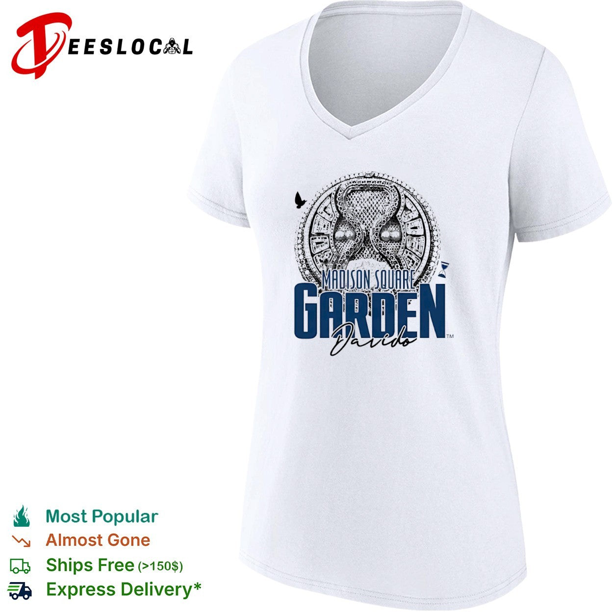 Davido Madison Square Garden Hourglass Diamond Ring shirt