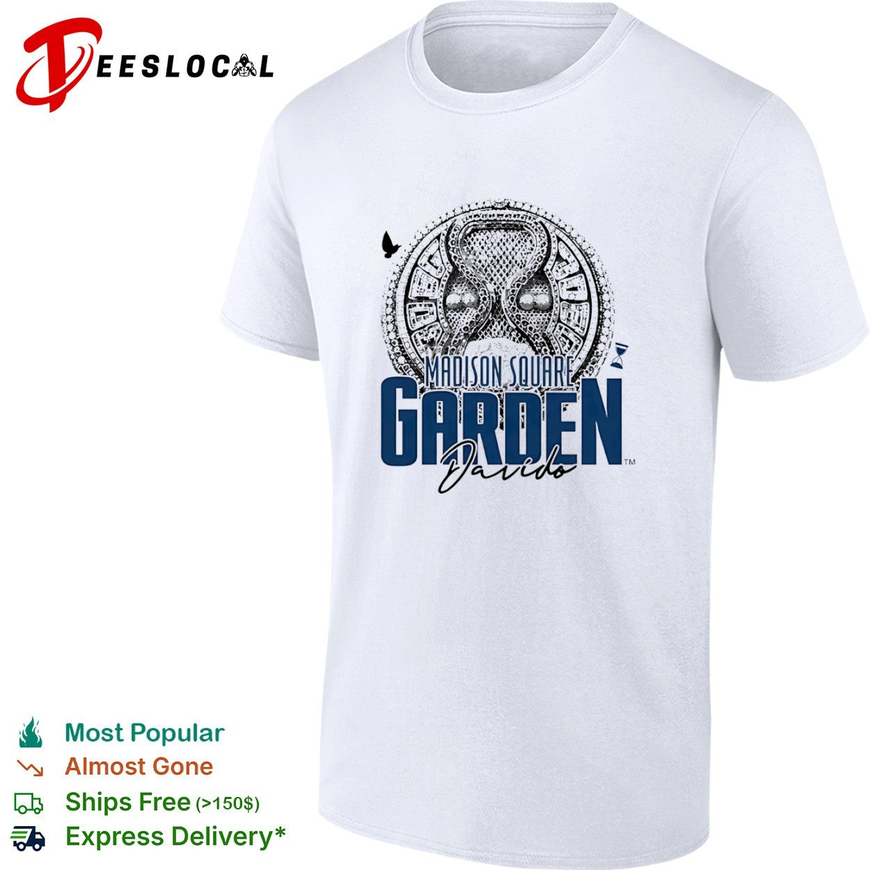 Davido Madison Square Garden Hourglass Diamond Ring shirt