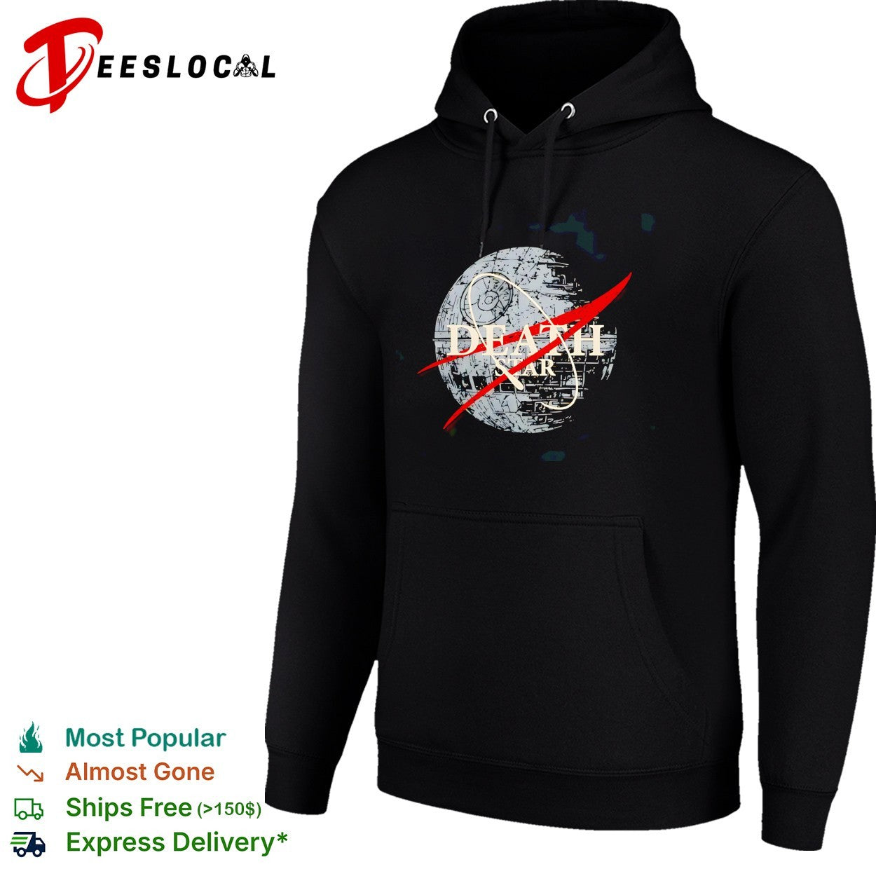 Death Star sci-fi NASA logo parody shirt