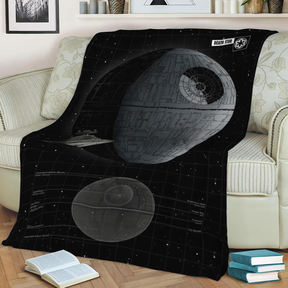 Death Star Fleece Throw Blanket