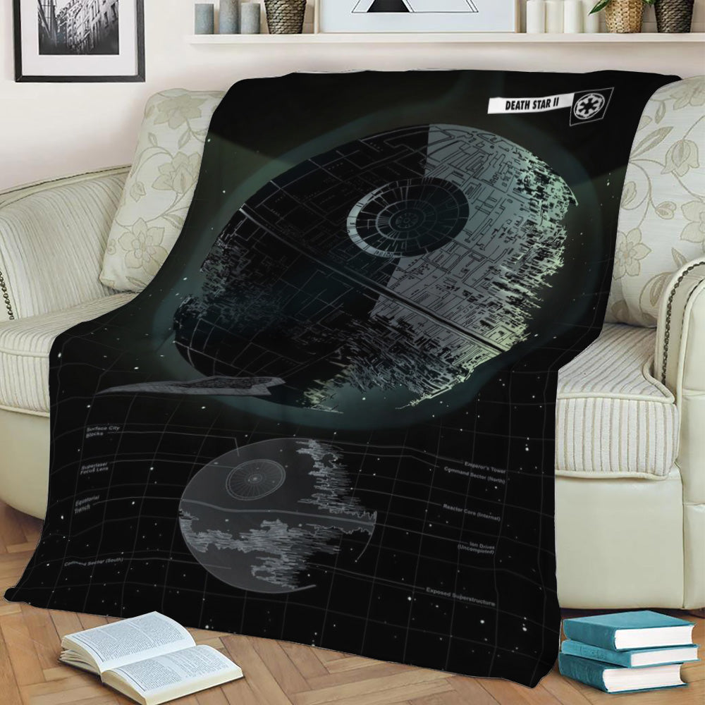 Death Star II Fleece Throw Blanket