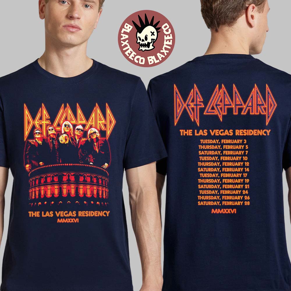 Def Leppard Live At Caesars Palace The Las Vegas Residency 2026 Merch Photo Residency 2026 T-Shirt