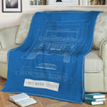 Defender Blueprint Fleece Throw Blanket