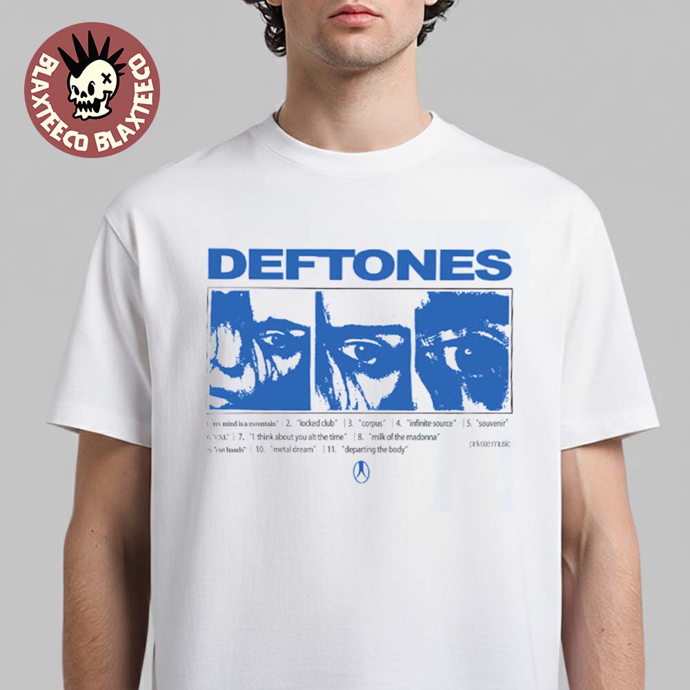 Deftones Australia And New Zealand Tour 2026 Merch Private Music Eyes White T-Shirt