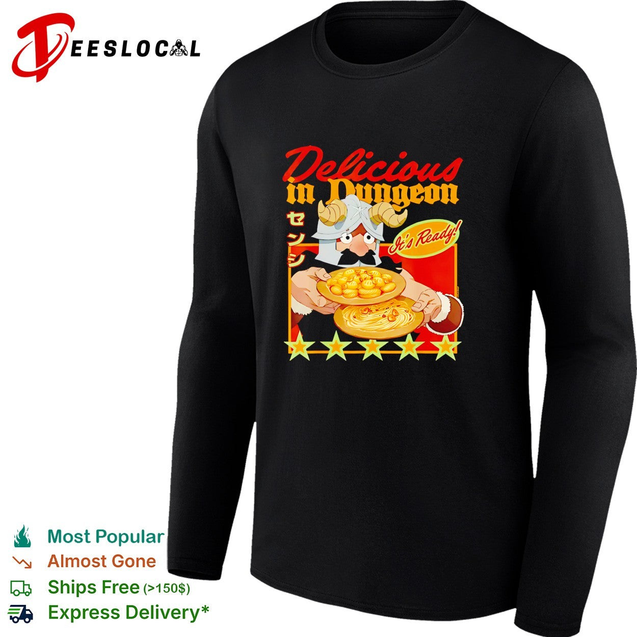 Delicious in Dungeon dwarf chef presenting dish anime fantasy art shirt