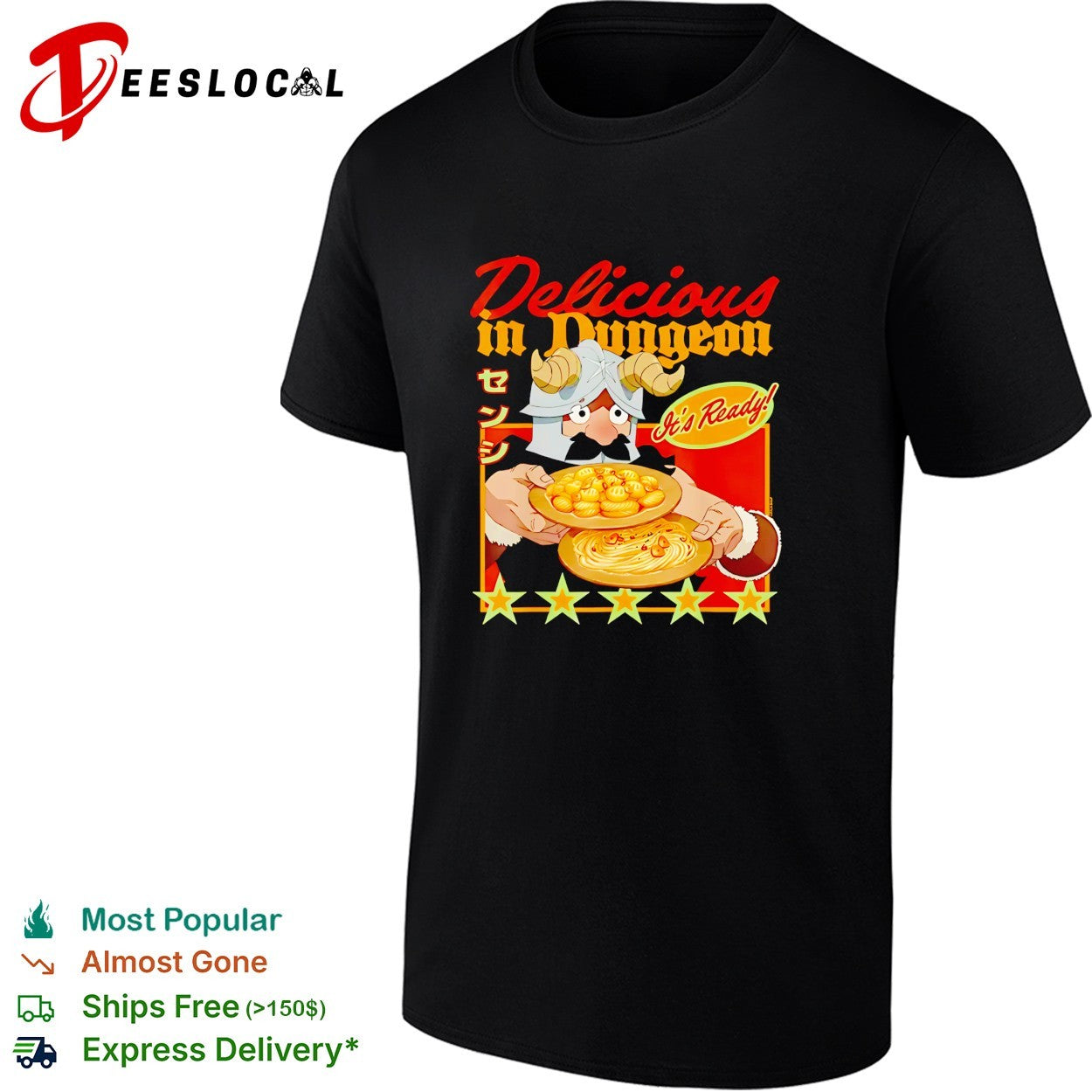Delicious in Dungeon dwarf chef presenting dish anime fantasy art shirt