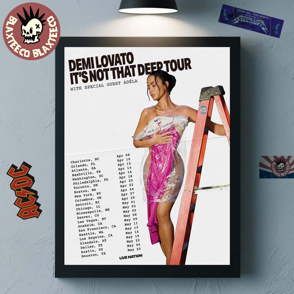 Demi Lovato It’s Not That Deep North American 2026 Tour Schedule City Dates Home Decor Poster Canvas