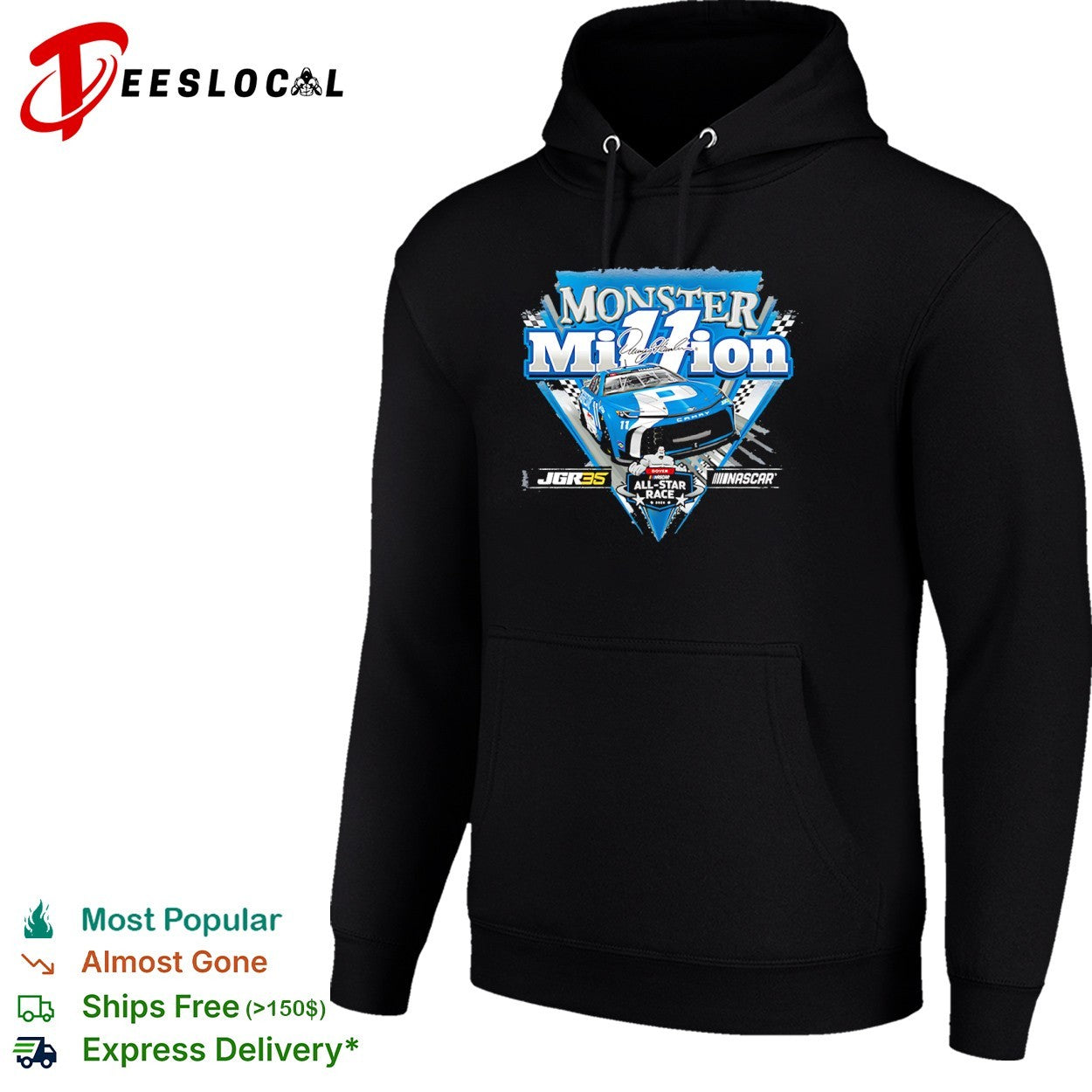 Denny Hamlin Monster Million NASCAR Dover All Star Race 2024 JGR35 Toyota Camry shirt