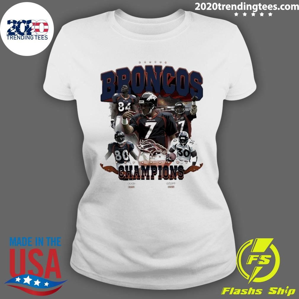 Denver Broncos Back To Back 1998 1999 Super Bowl Champions Shirt