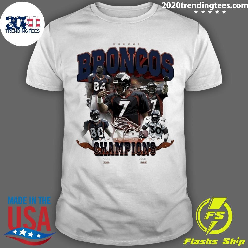 Denver Broncos Back To Back 1998 1999 Super Bowl Champions Shirt