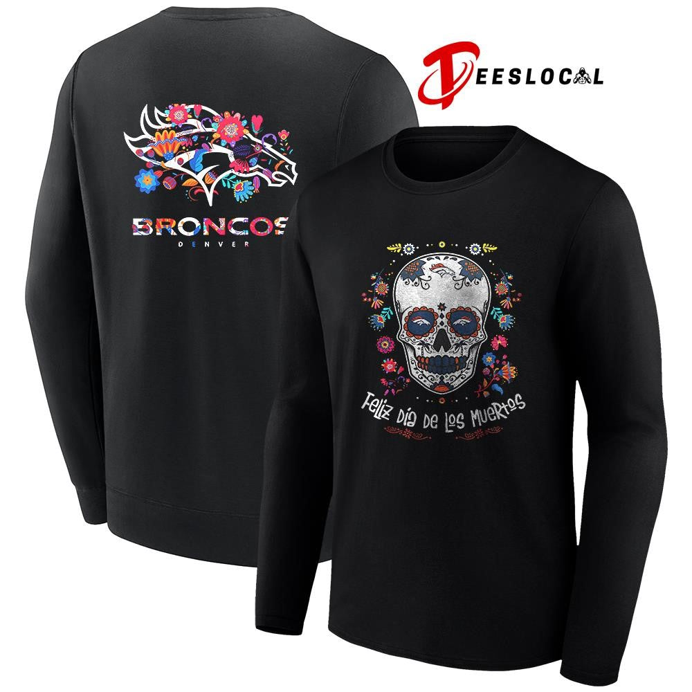 Denver Broncos Feliz dia de los muertos shirt