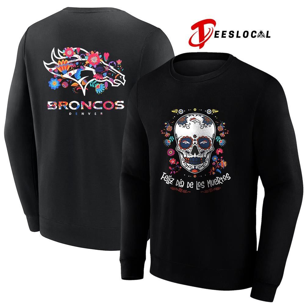 Denver Broncos Feliz dia de los muertos shirt