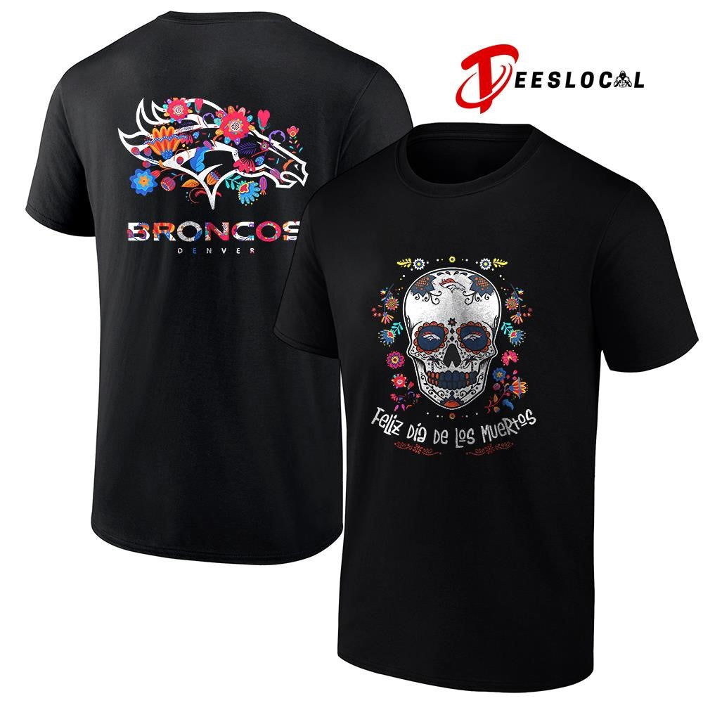 Denver Broncos Feliz dia de los muertos shirt