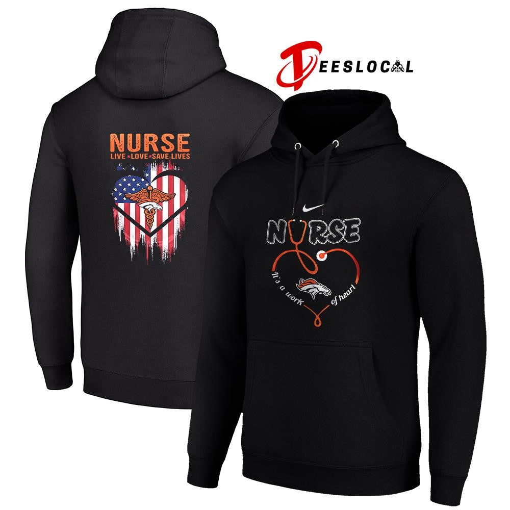 Denver Broncos x Army nurse it’s a work of heart shirt