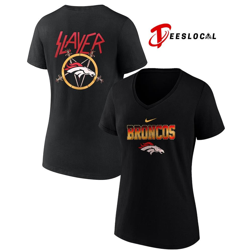 Denver Broncos x Slayer logo shirt