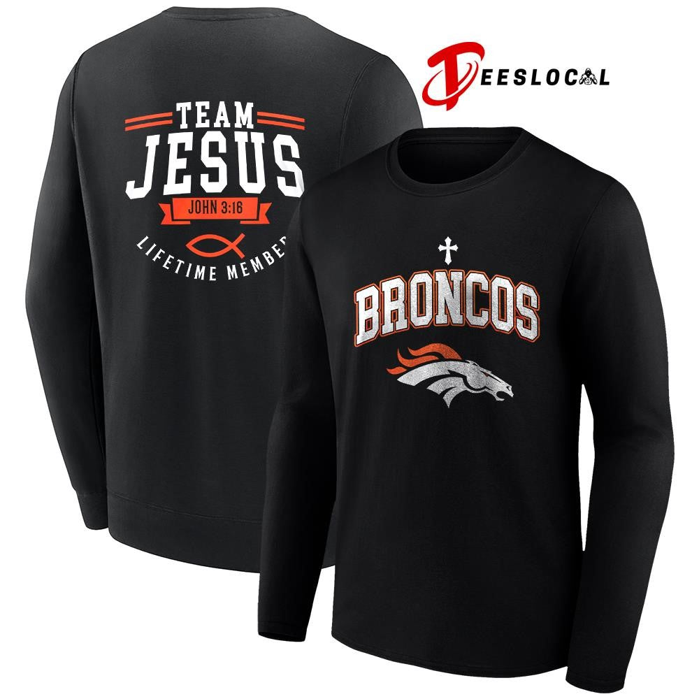 Denver Broncos x team Jesus lifetime member John 3 16 logo shirt