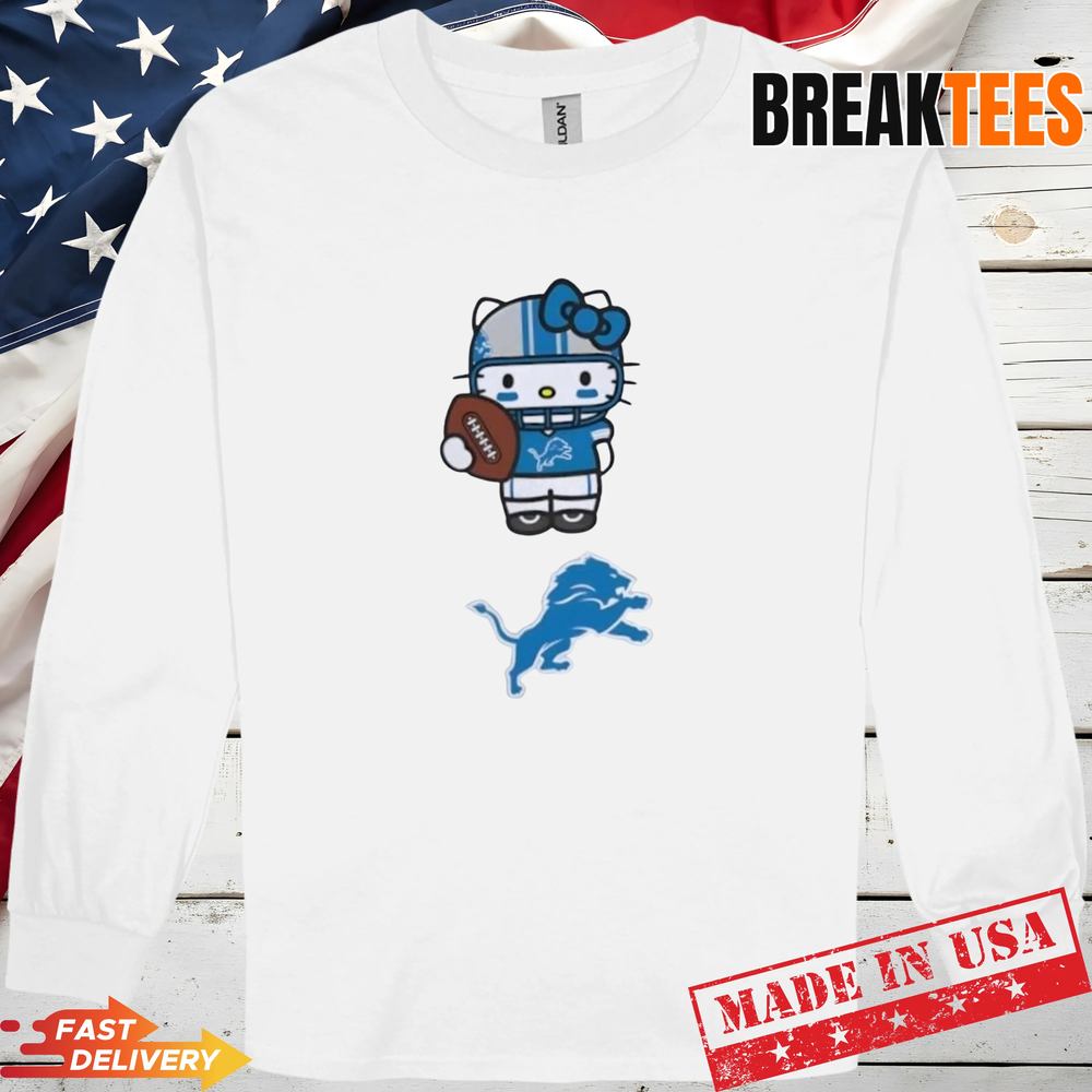 Detroit Lions Football x Hello Kitty Anime T-Shirt