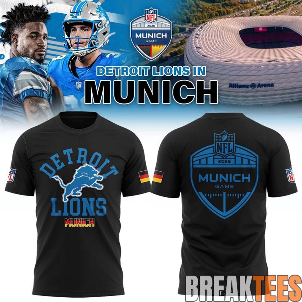Detroit Lions NFL Munich Game 2026 Shirt