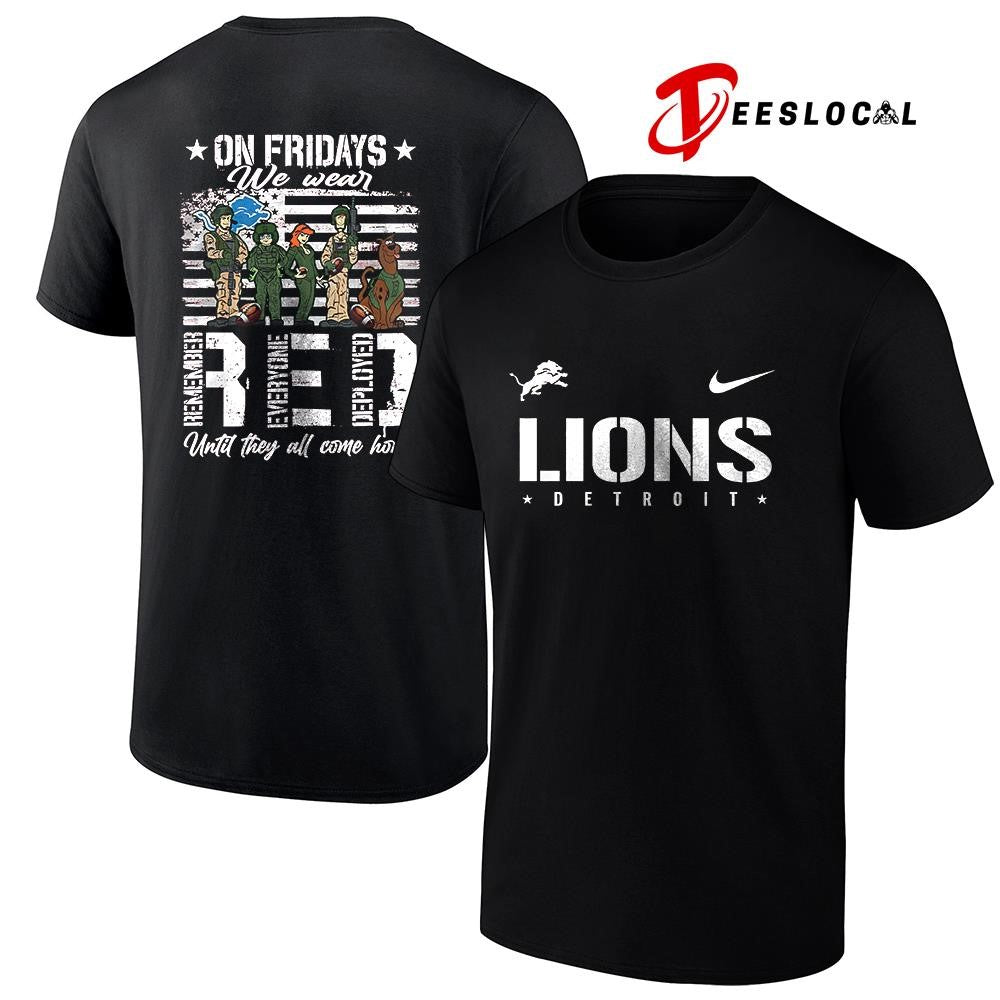 Detroit Lions x Scooby Doo on friday we wear RED until they all come home shirt