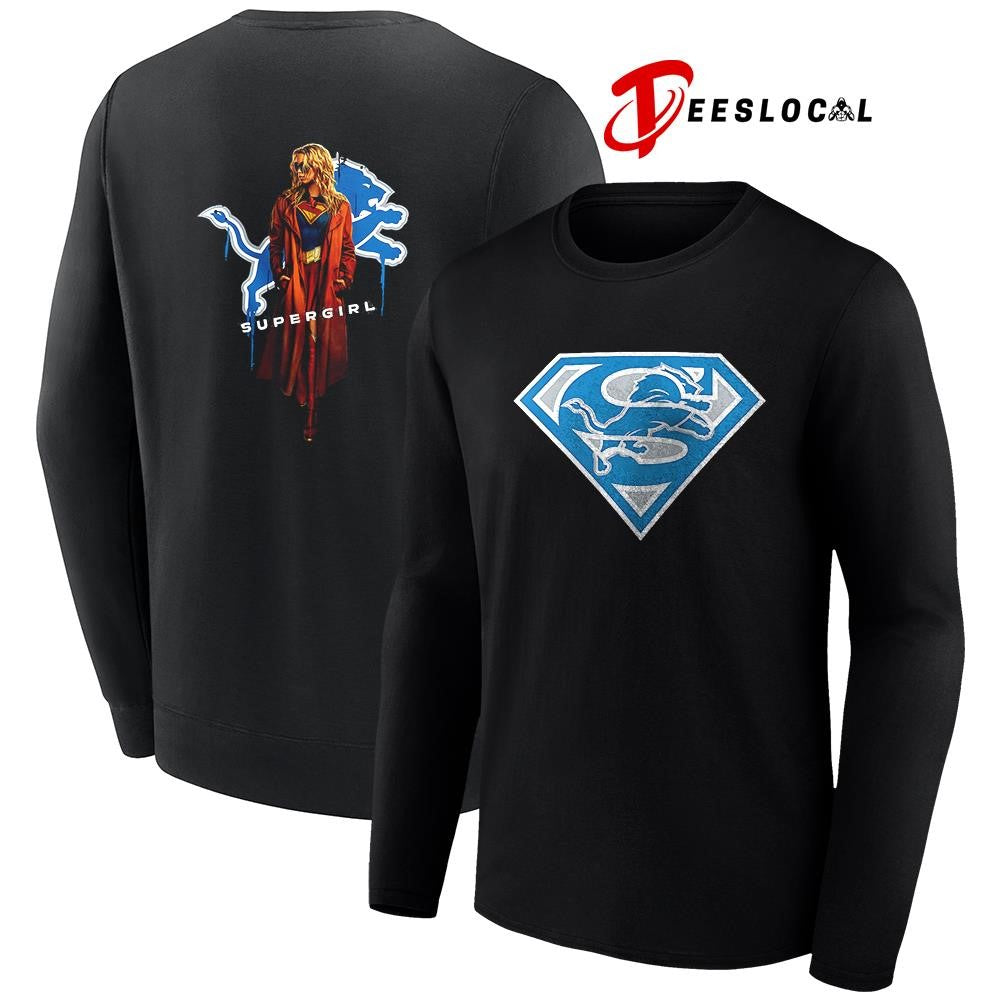 Detroit Lions x Supergirl graphic shirt