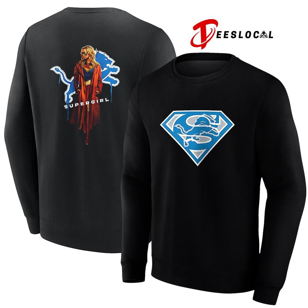 Detroit Lions x Supergirl graphic shirt