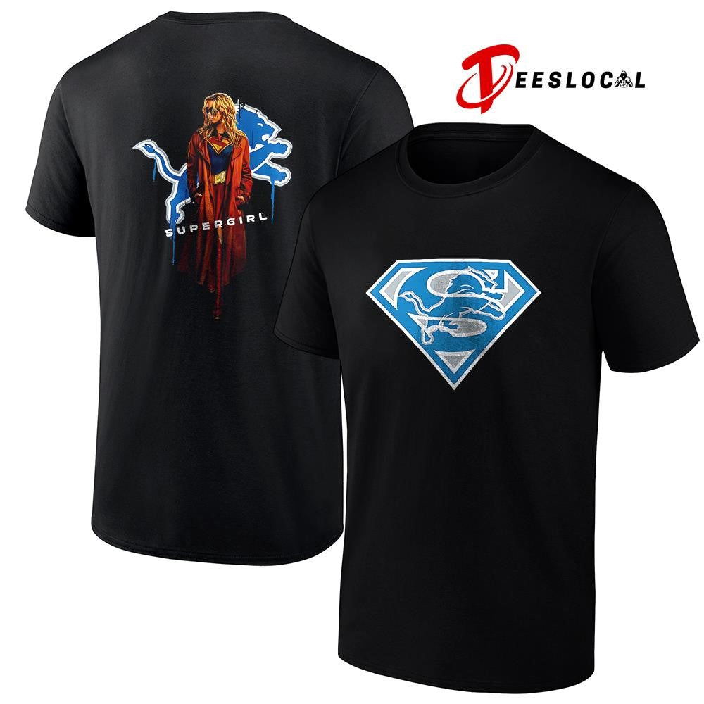 Detroit Lions x Supergirl graphic shirt