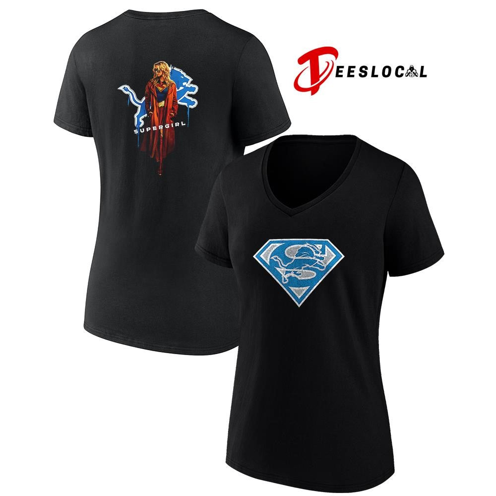 Detroit Lions x Supergirl graphic shirt