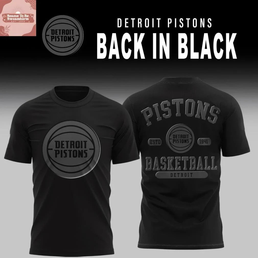 Detroit Pistons Back in Black 2026 Shirt