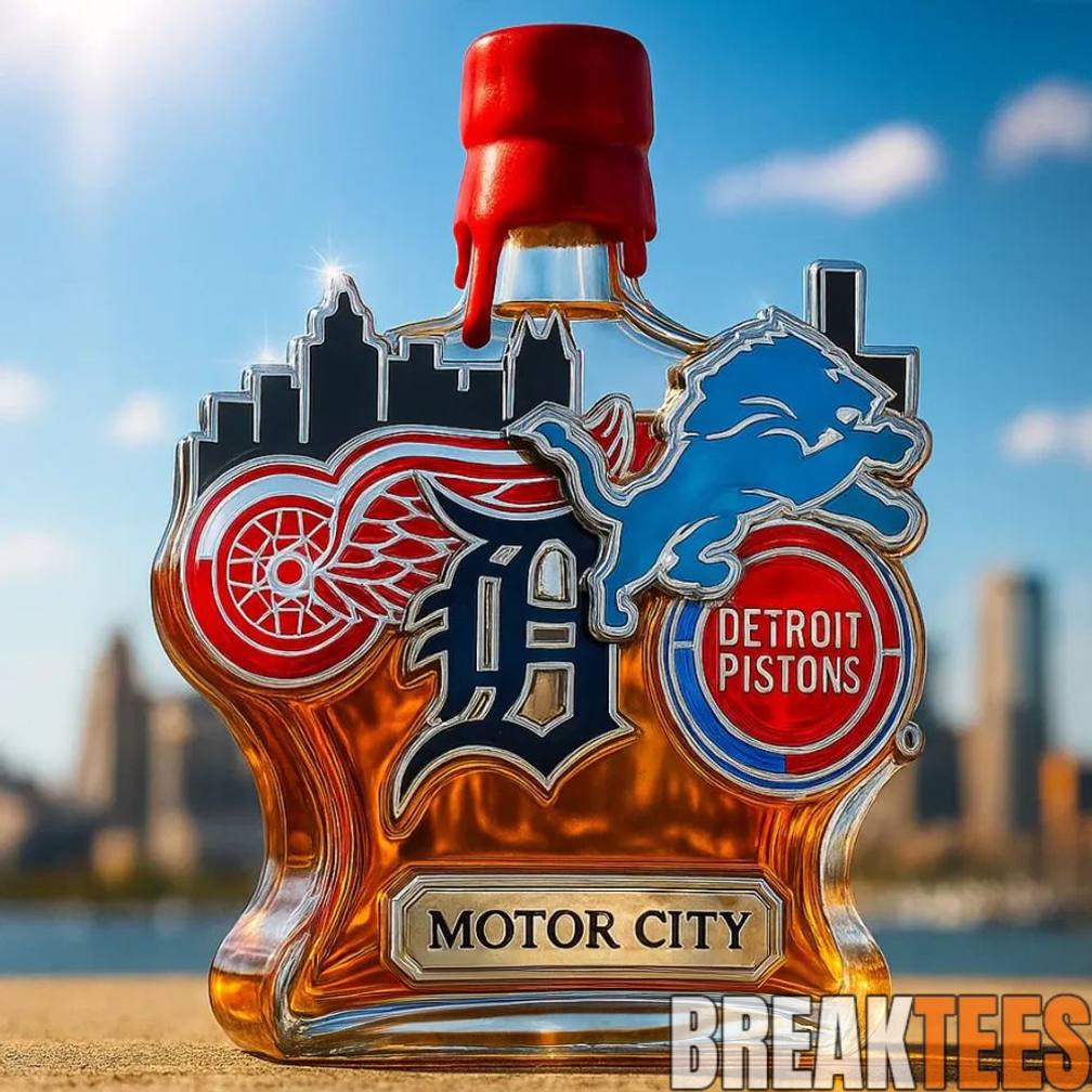 Detroit Sport Teams ‘Motor City’ Limited Edition Whiskey Bottle