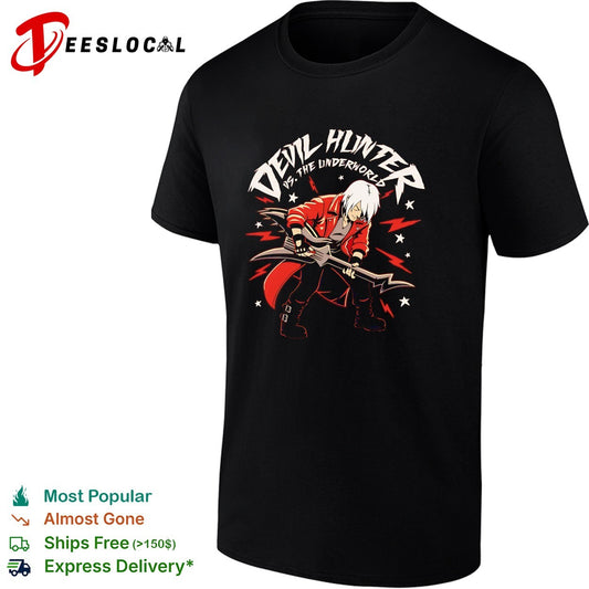 Devil Hunter Music Guitar Dante from Devil May Cry in the style of Scott Pilgrim vs The World shirt