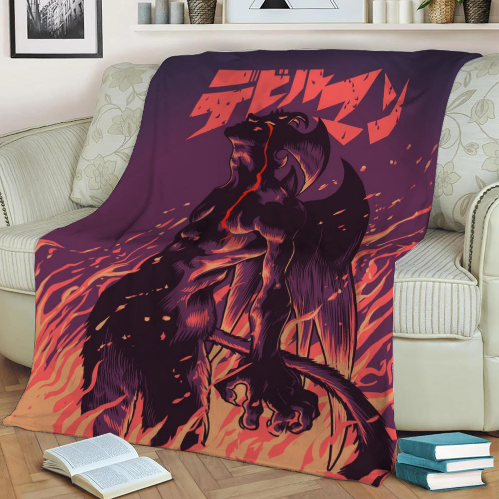 Devilman Crybaby Fleece Throw Blanket
