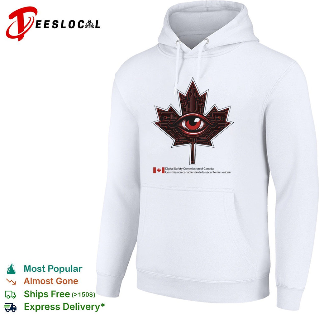 Digital Safety Commission of Canada Maple Leaf Eye Circuitry Surveillance shirt
