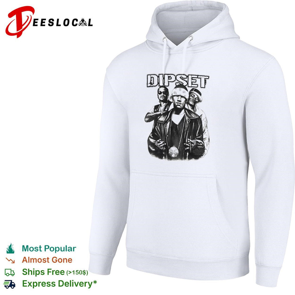 Dipset hip hop group portrait grayscale vintage graphic shirt