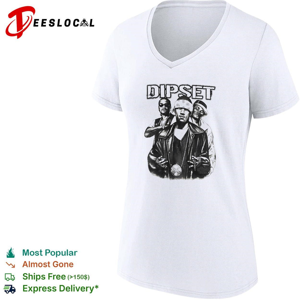 Dipset hip hop group portrait grayscale vintage graphic shirt