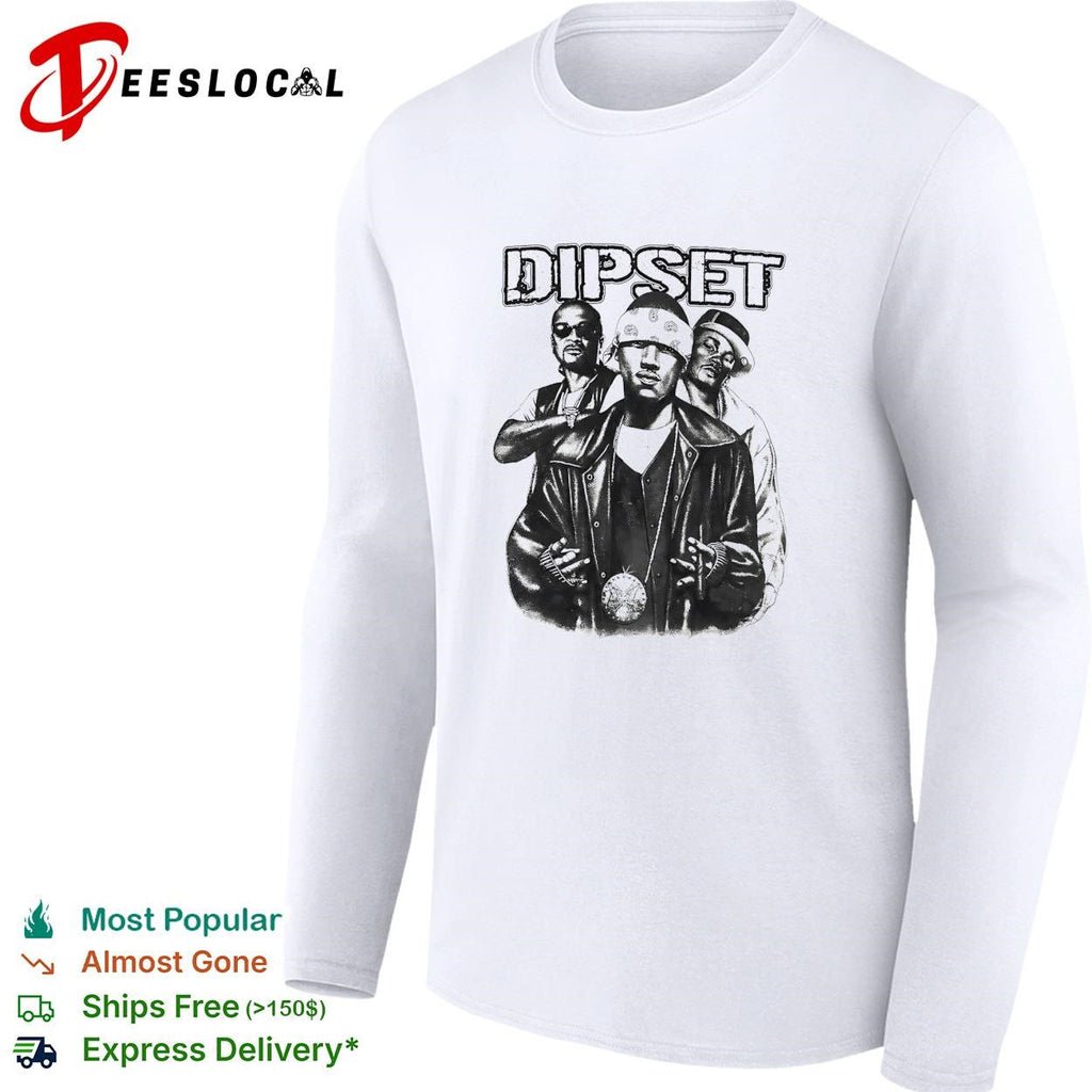 Dipset hip hop group portrait grayscale vintage graphic shirt