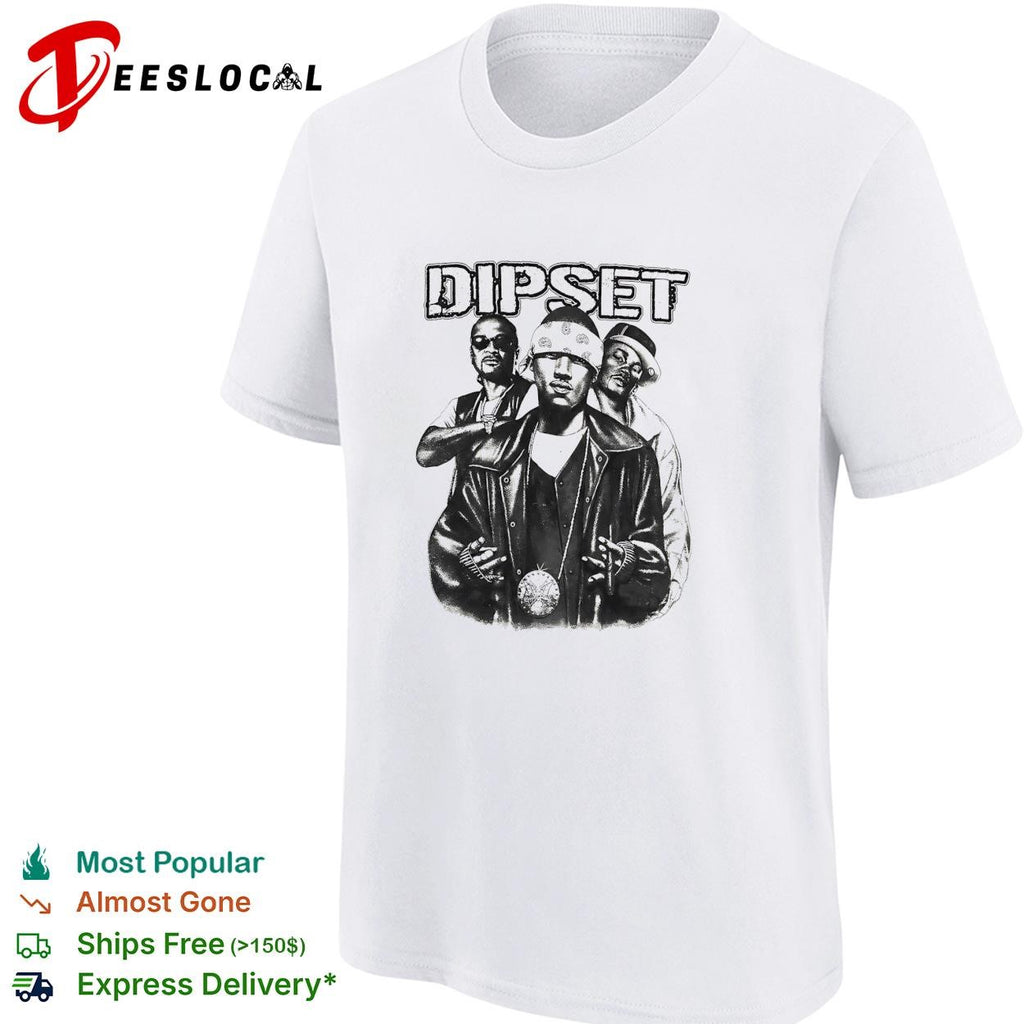 Dipset hip hop group portrait grayscale vintage graphic shirt