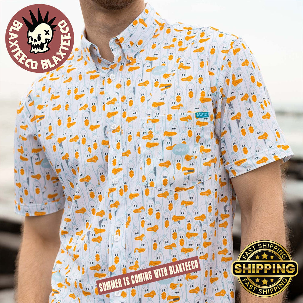 Disney RSVLTS Finding Nemo Mine Button Short Sleeve Hawaiian Shirt