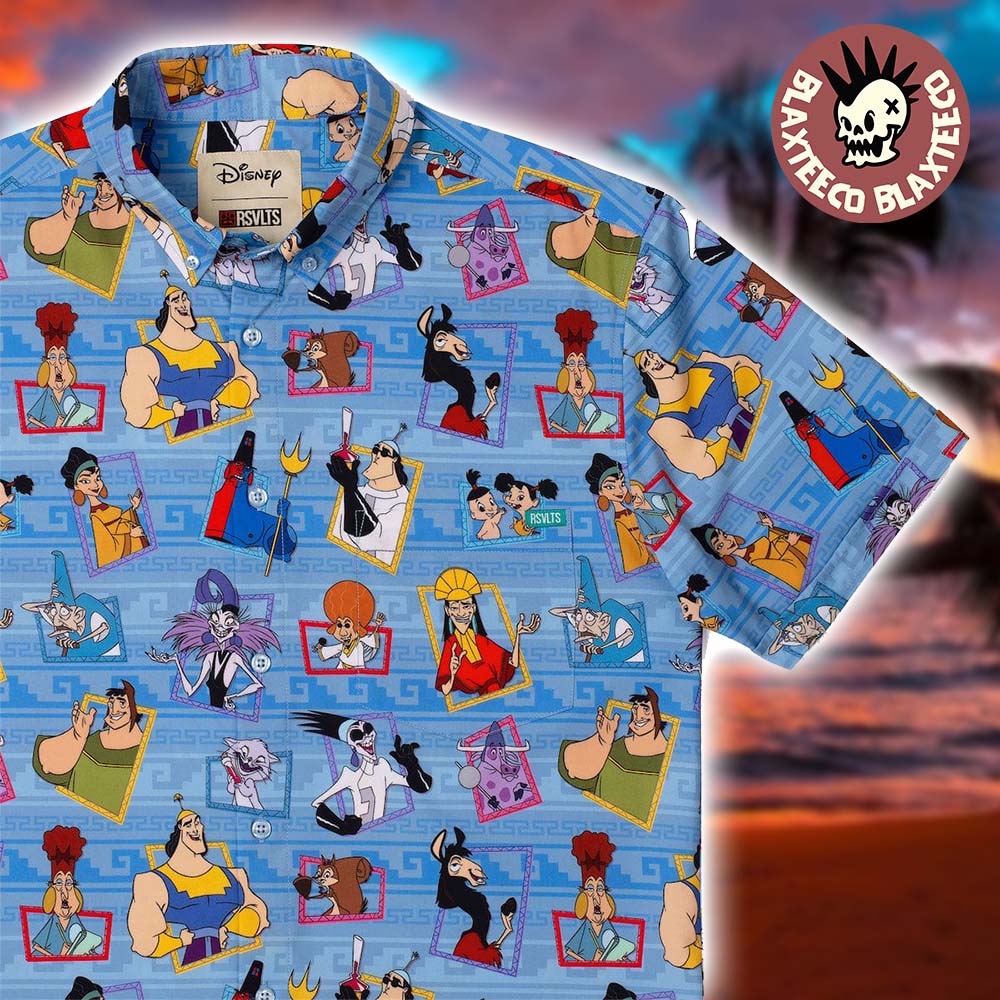 Disney’s The Emperor’s New Groove RSVLTS Boom Baby Button Short Sleeve Hawaiian Shirt
