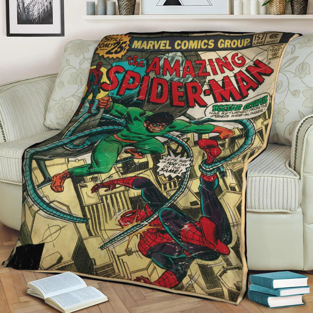 Doctor Octopus Fleece Throw Blanket