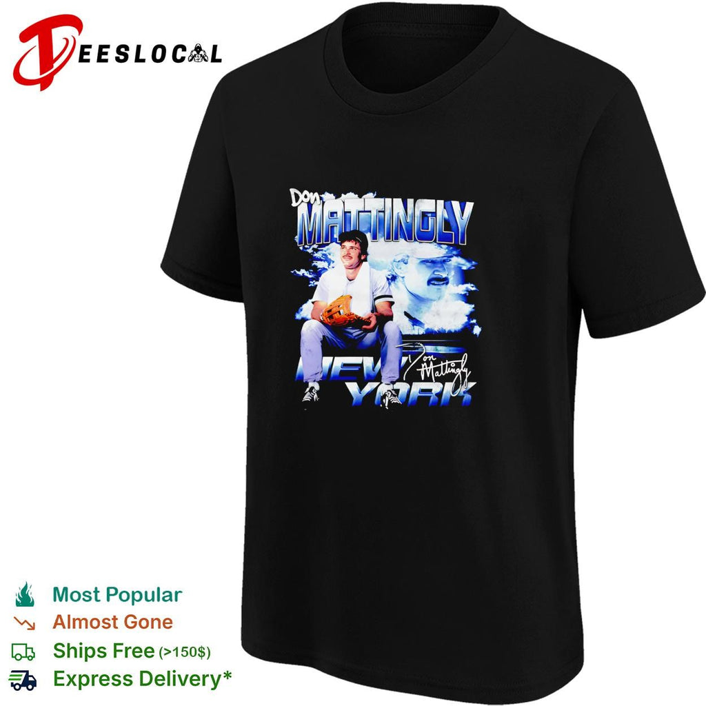 Don Mattingly New York Yankees signature vintage script shirt