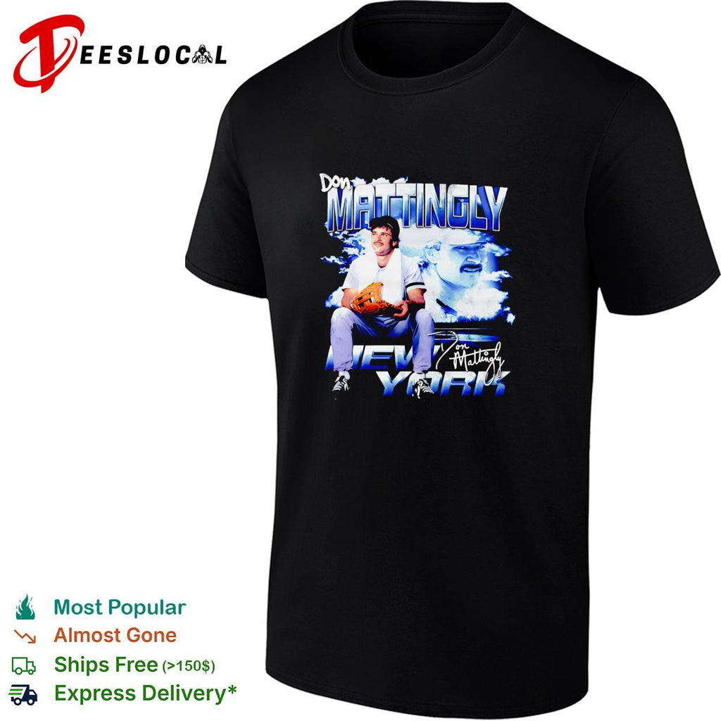Don Mattingly New York Yankees signature vintage script shirt