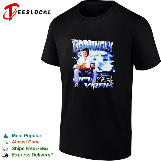 Don Mattingly New York Yankees signature vintage script shirt