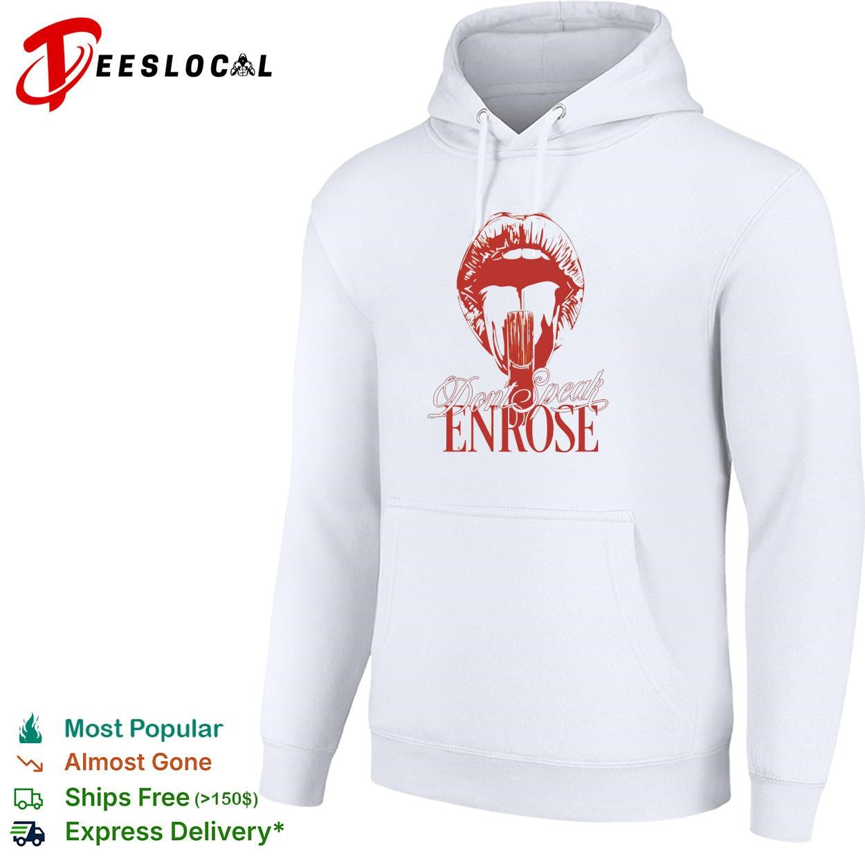 Don_t Speak ENROSE Lips and Lollipop Graphic Aesthetic Urban Pop Culture shirt