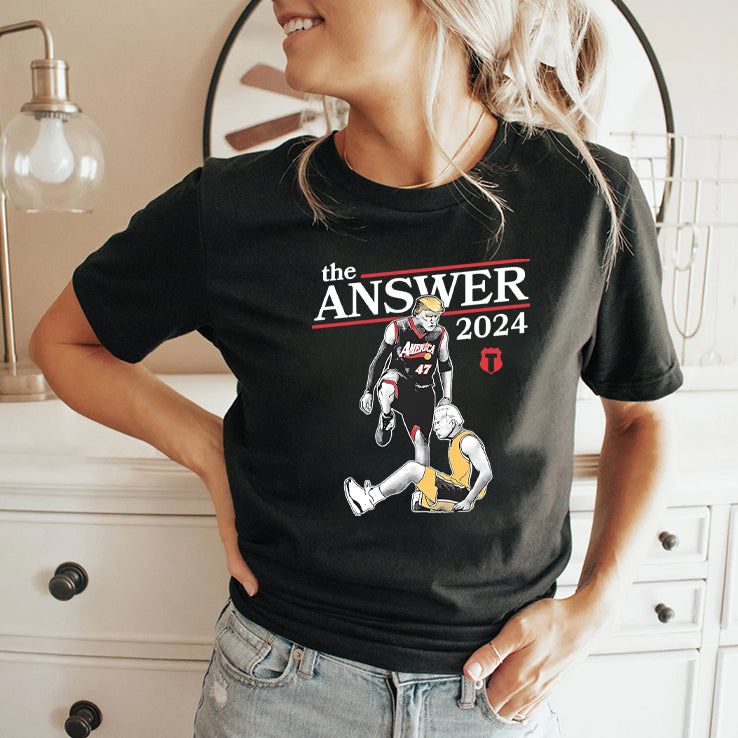 Donald Trump Defeats Joe Biden The Answer 2024 Shirt