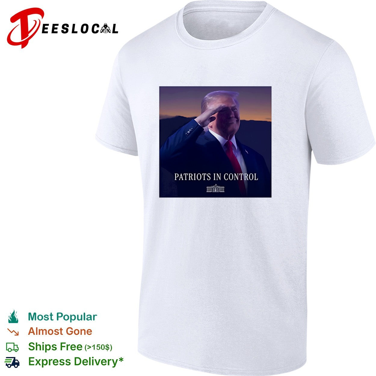 Donald Trump NBA Finals patriots in control White House photo political shirt
