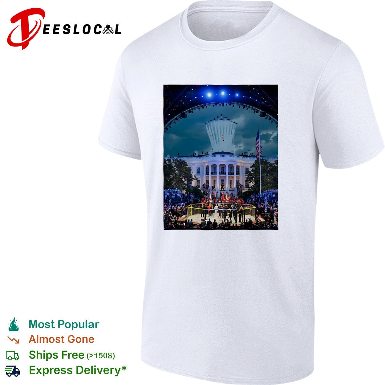 Donald Trump UFC White House Air Force Jets Flyover Parody Commemorative shirt
